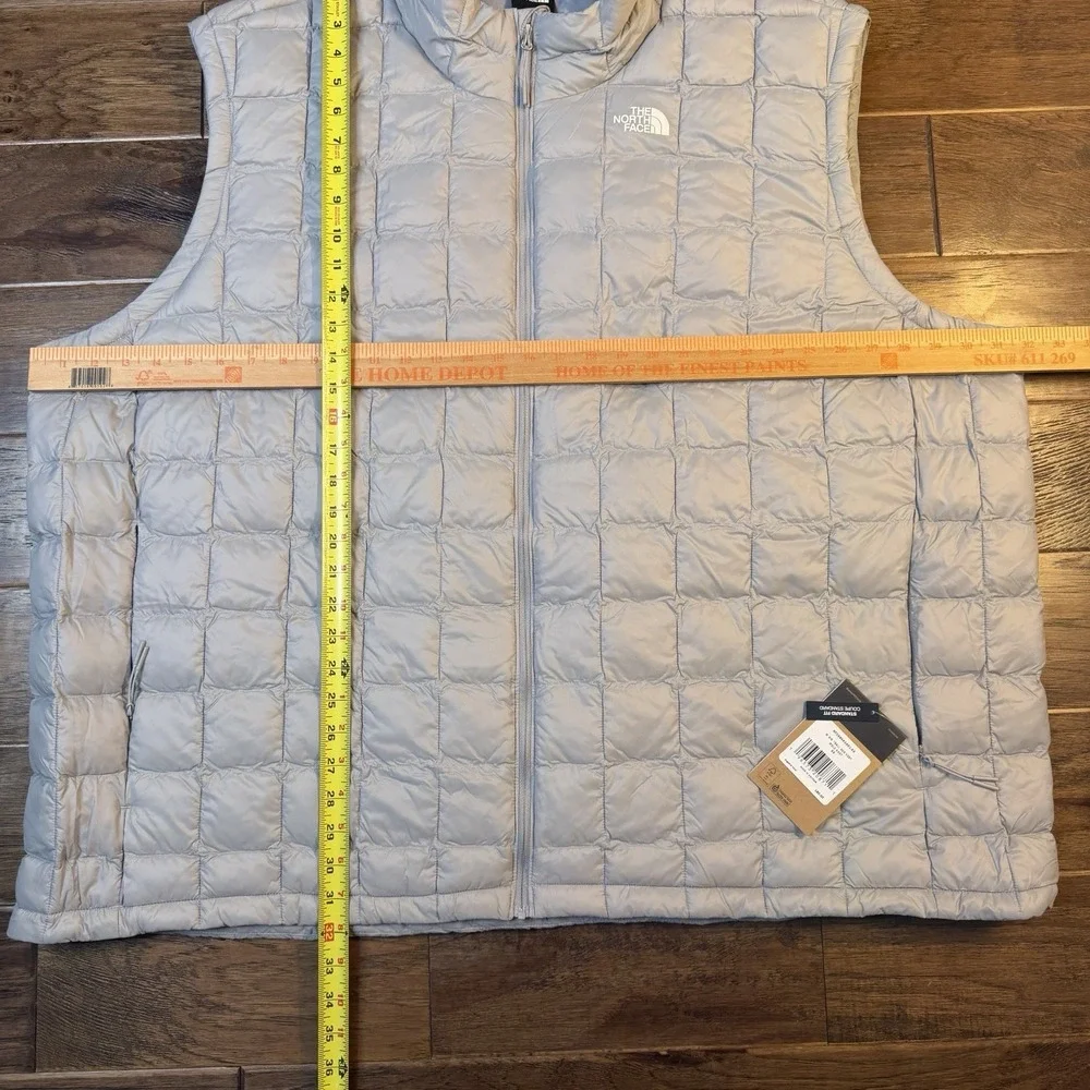 The‎ North Face Thermoball Eco Vest Men 5XL Grey Puffer Insulated Outerwear $180